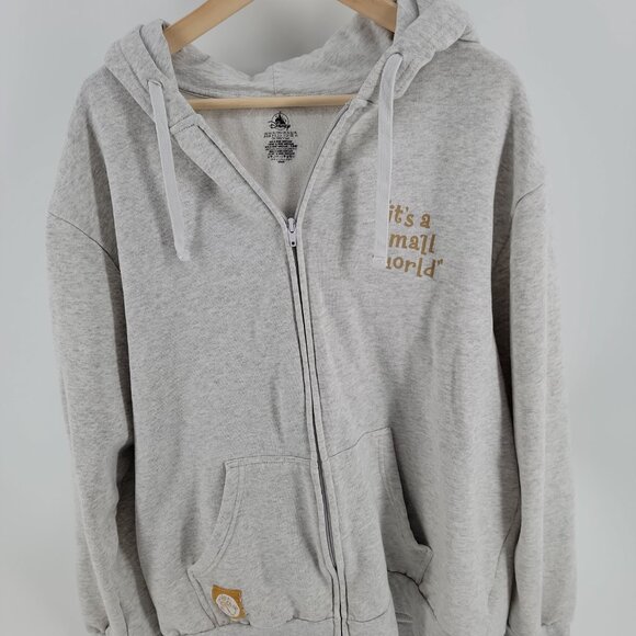 ✨ Disney “It’s a Small World” Full-Zip Hoodie XL — Rare Retro Park Graphic - Picture 4 of 9